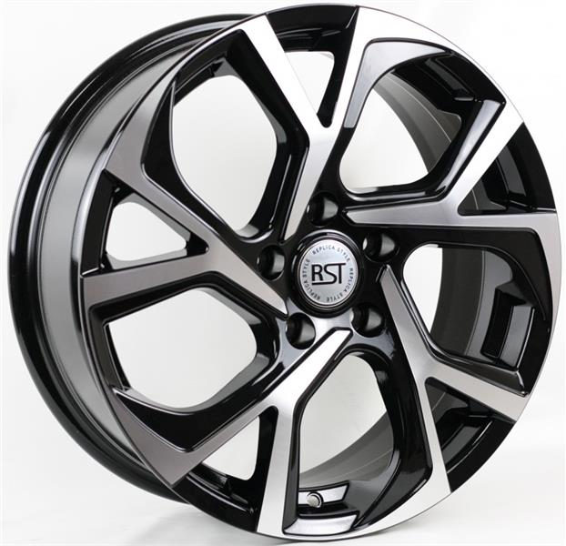 Диски RST R087  6.5 х 17 5*100 Et: 38 Dia: 67.1 черный с проточкой глянцевый