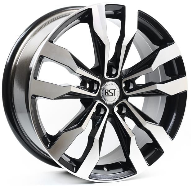 Диски RST R047 7 х 17 5*114,3 Et: 41 Dia: 67.1 черный с проточкой глянцевый