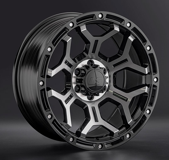 Диски LS wheels FlowForming RC68 9 х 17 6*114,3 Et: 25 Dia: 67.1 черный полностью полированный