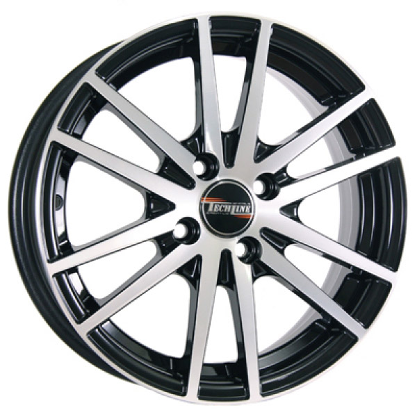 Диски Tech Line 535 6 х 15 5*100 Et: 45 Dia: 57.1 черный с проточкой глянцевый