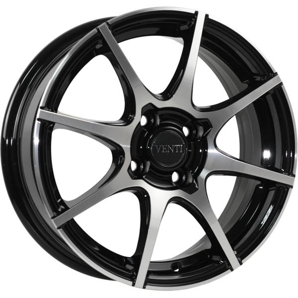 Диски VENTI 1503 6 х 15 4*98 Et: 35 Dia: 58.6 черный с проточкой глянцевый