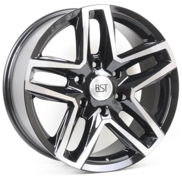 Диски RST R238 8 х 18 6*139,7 Et: 25 Dia: 106.1 черный с проточкой глянцевый