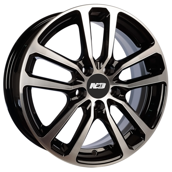 Диски N2O V2209 6 х 15 5*114,3 Et: 39 Dia: 60.1 черный с проточкой глянцевый