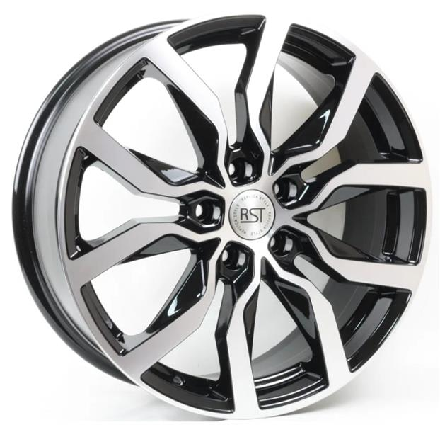 Диски RST R138 7 х 18 5*110 Et: 50 Dia: 63.4 черный с проточкой глянцевый