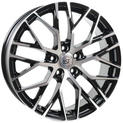 Диски RST R077 6.5 х 17 5*114,3 Et: 48 Dia: 67.1 черный с проточкой глянцевый