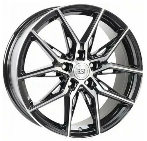 Диски RST R218 7.5 х 18 5*114,3 Et: 50 Dia: 67.1 черный с проточкой глянцевый