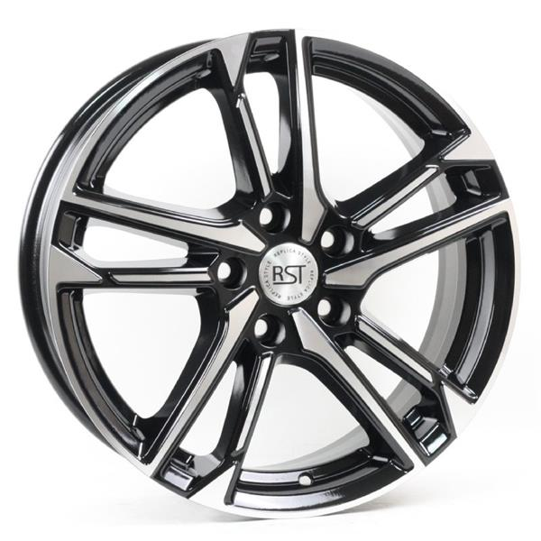 Диски RST R197 6.5 х 17 5*114,3 Et: 40 Dia: 64.1 черный с проточкой глянцевый