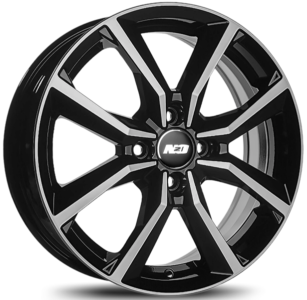 Диски N2O V2271 6 х 16 4*114,3 Et: 46 Dia: 67.1 черный с проточкой глянцевый