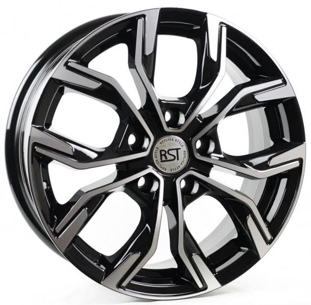 Диски RST R106 6.5 х 16 5*114,3 Et: 50 Dia: 67.1 черный с проточкой глянцевый