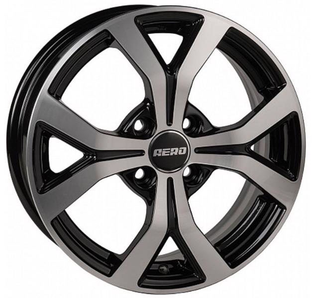 Диски AERO V2147 6 х 15 4*100 Et: 40 Dia: 60.1 черный с проточкой глянцевый