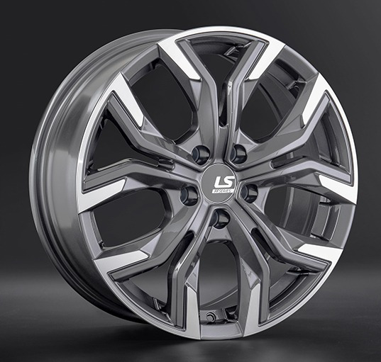 Диски LS wheels FlowForming RC92 7.5 х 18 5*114,3 Et: 35 Dia: 67.1 серый с полировкой