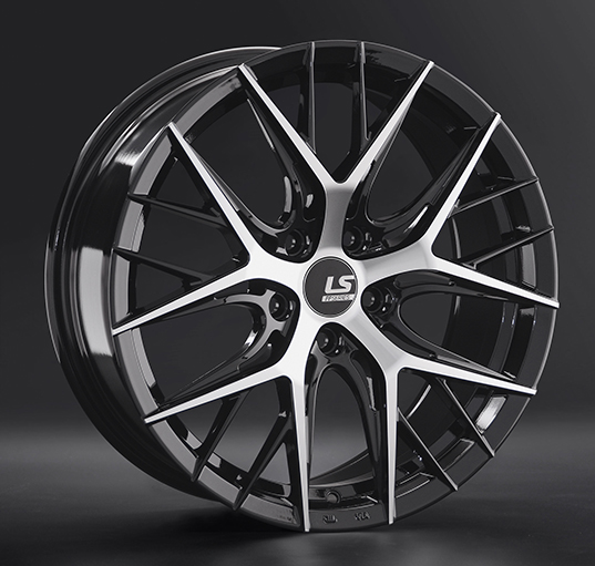 Диски LS wheels FlowForming RC57 8 х 18 5*112 Et: 38 Dia: 66.6 черный полностью полированный
