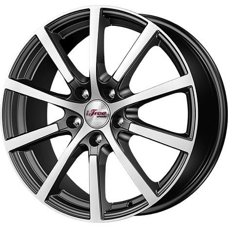 Диски iFree Big Byz 7 х 17 5*114,3 Et: 40 Dia: 66.1 черный с проточкой глянцевый