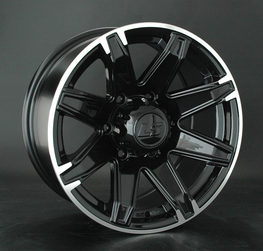 Диски LS wheels LS 763 8 х 16 6*139,7 Et: 10 Dia: 110.1 черный с полированным ободом