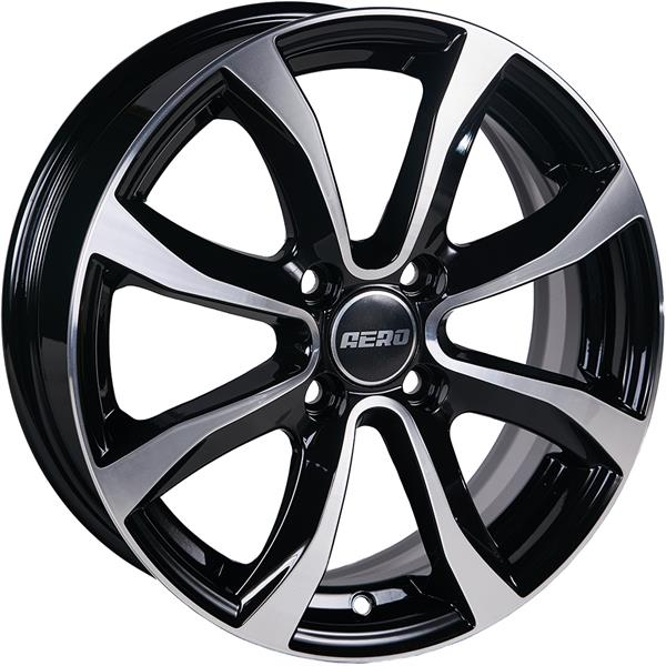 Диски AERO V2110 6 х 15 4*100 Et: 45 Dia: 67.1 черный с проточкой глянцевый