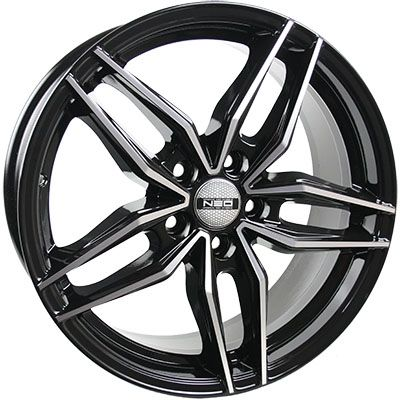Диски NEO 782 7.5 х 17 5*112 Et: 51 Dia: 66.6 черный с проточкой глянцевый