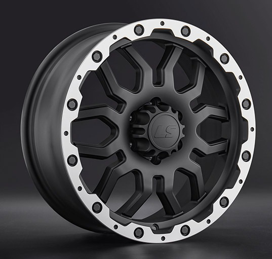 Диски LS wheels LS1285 7.5 х 17 6*114,3 Et: 40 Dia: 66.1 черный с проточкой матовый