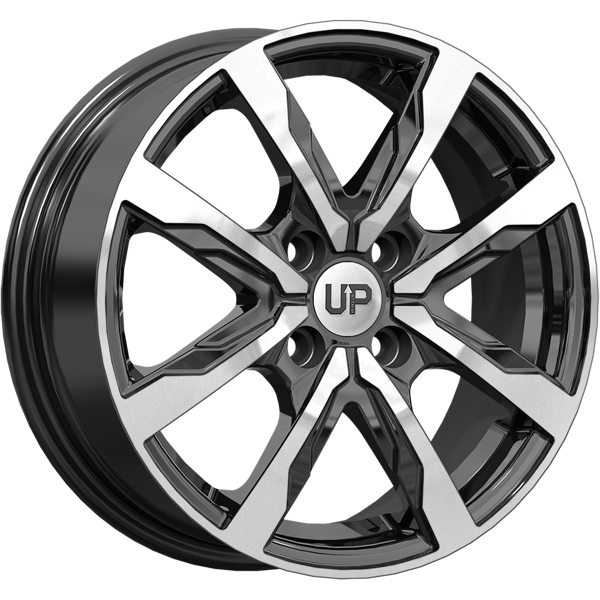 Диски Wheels UP Up122 6 х 15 4*100 Et: 45 Dia: 67.1 черный с проточкой глянцевый