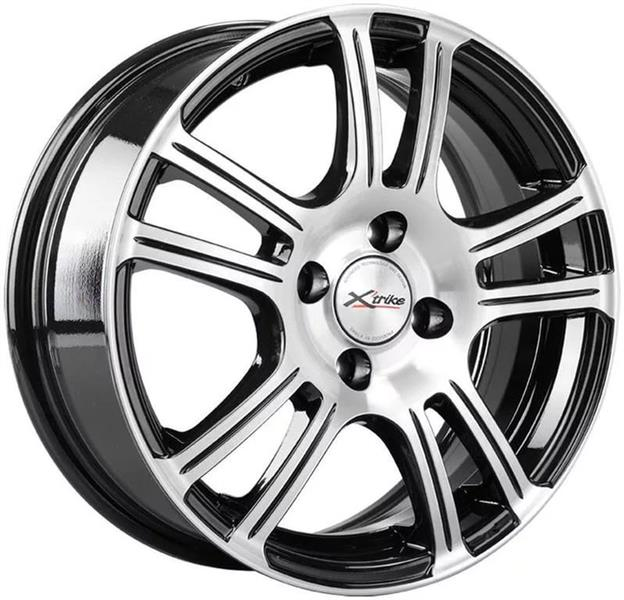 Диски X'trike X-105 6 х 15 4*100 Et: 45 Dia: 67.1 черный с проточкой глянцевый