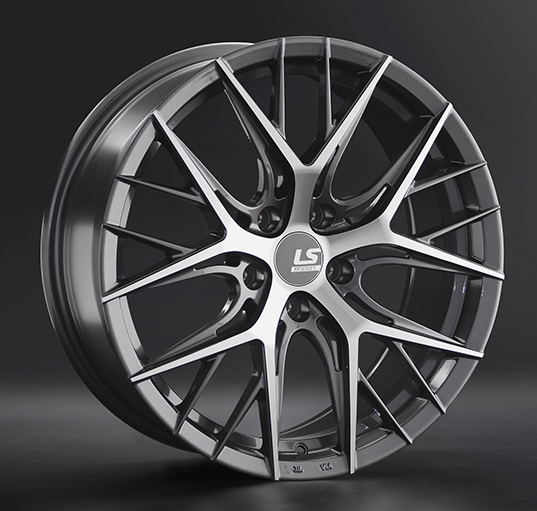 Диски LS wheels FlowForming RC57 8 х 18 5*114,3 Et: 30 Dia: 60.1 серый с полировкой