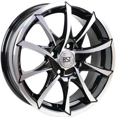 Диски RST R035 6 х 15 4*100 Et: 50 Dia: 60.1 черный с проточкой глянцевый
