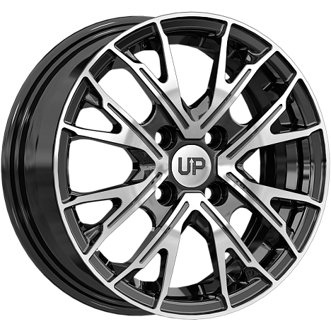 Диски Wheels UP Up127 5.5 х 14 4*108 Et: 34 Dia: 65.1 черный с проточкой глянцевый