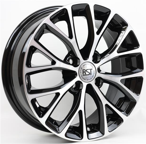 Диски RST R015 6 х 15 4*100 Et: 40 Dia: 60.1 черный с проточкой глянцевый