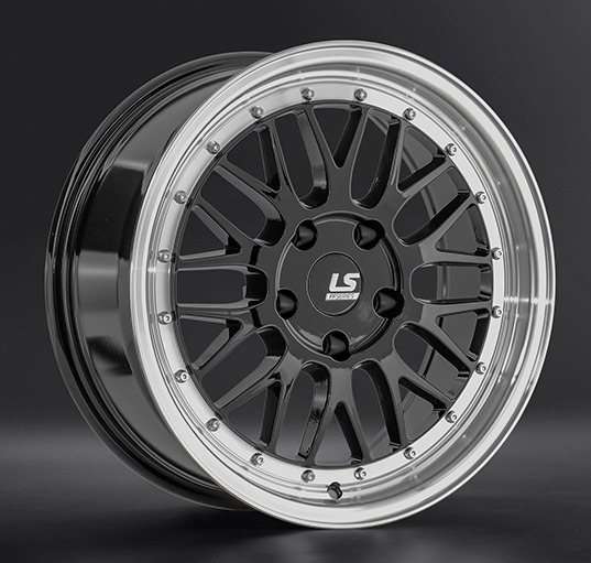 Диски LS wheels FlowForming RC102 8 х 17 5*120 Et: 20 Dia: 72.6 черный с полированным ободом