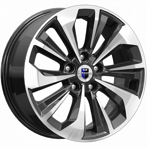 Диски K&K Авиор 7 х 17 5*114,3 Et: 40 Dia: 66.1 черный с проточкой глянцевый