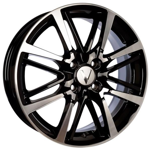Диски N2O V2216 6 х 16 4*100 Et: 49 Dia: 54.1 черный с проточкой глянцевый