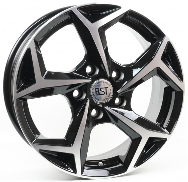 Диски RST R066 6.5 х 16 5*114,3 Et: 46 Dia: 67.1 черный с проточкой глянцевый