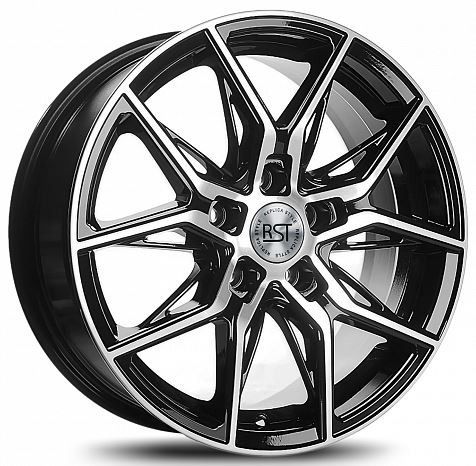Диски RST R146 6.5 х 16 5*112 Et: 33 Dia: 57.1 черный с проточкой глянцевый