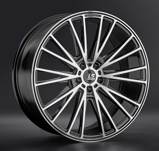 Диски LS wheels FlowForming RC60 9 х 21 5*112 Et: 34 Dia: 66.6 черный полностью полированный