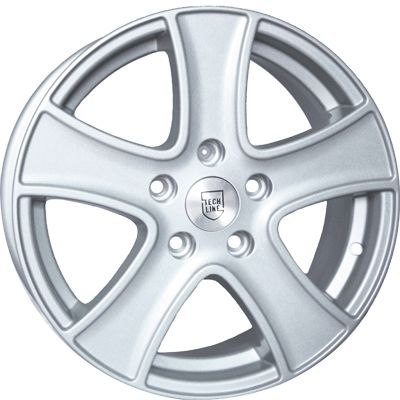Диски Tech Line 677 6.5 х 16 5*114,3 Et: 50 Dia: 66.1 серебро с полированным ободом