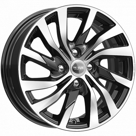 Диски K&K КС882 6 х 15 4*100 Et: 37 Dia: 60.1 черный с проточкой глянцевый