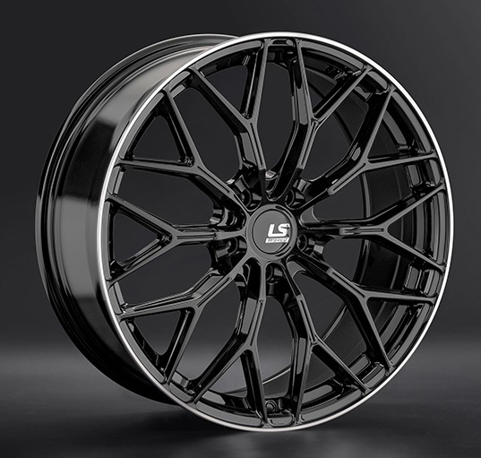Диски LS wheels FlowForming RC69 8 х 18 5*108 Et: 45 Dia: 63.3 черный с полированным ободом