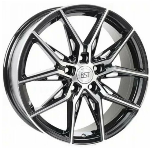 Диски RST R218 7.5 х 18 5*114,3 Et: 50 Dia: 67.1 черный с проточкой глянцевый