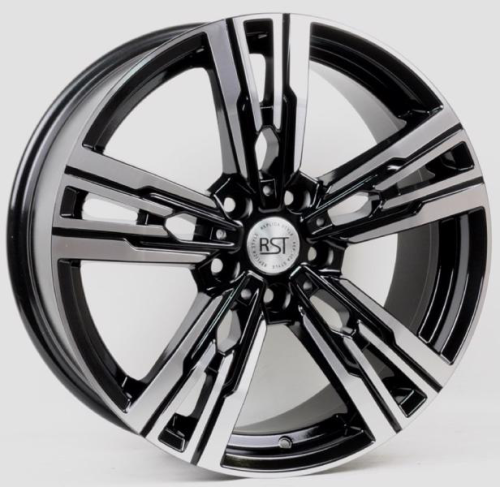 Диски RST R228 8 х 18 5*114,3 Et: 50 Dia: 60.1 черный с проточкой глянцевый