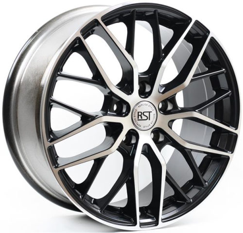 Диски RST R007 7.5 х 17 5*114,3 Et: 52 Dia: 67.1 черный с проточкой глянцевый