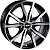 Диски AERO V2057 6.5 х 15 5*100 Et: 38 Dia: 57.1 черный с проточкой глянцевый