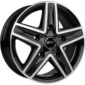 Диски N2O V2237 6.5 х 16 5*130 Et: 50 Dia: 78.1 черный с проточкой глянцевый