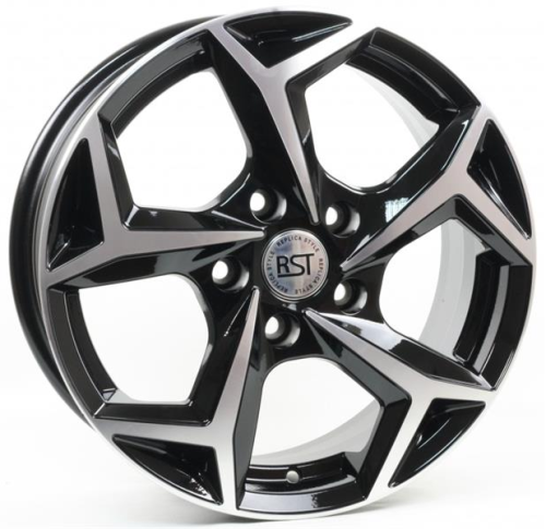 Диски RST R066 6.5 х 16 5*112 Et: 46 Dia: 57.1 черный с проточкой глянцевый