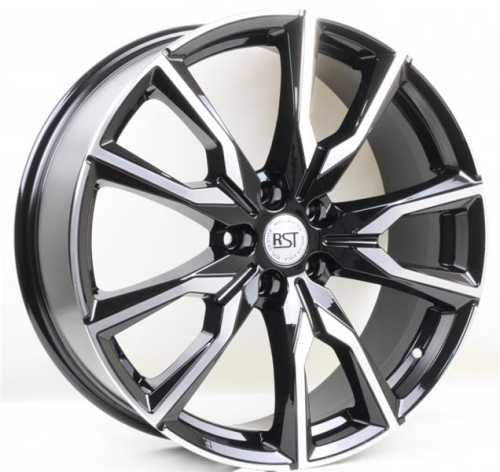 Диски RST R012 8 х 20 5*108 Et: 33 Dia: 65.1 черный с проточкой глянцевый