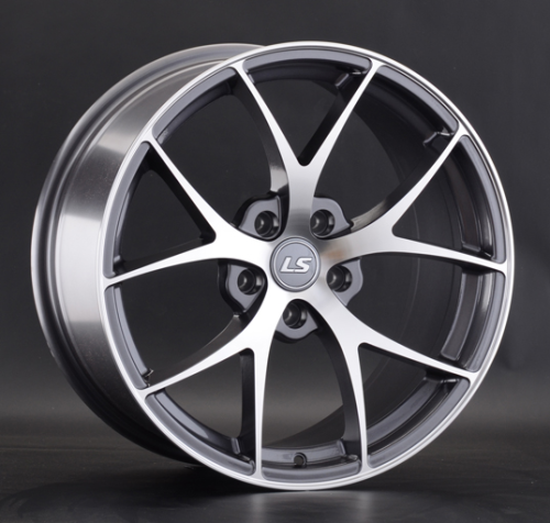 Диски LS wheels LS 845 8.5 х 18 5*114,3 Et: 35 Dia: 67.1 серый с полировкой