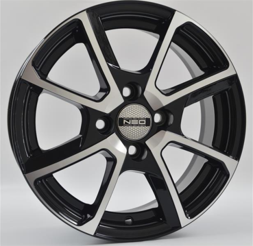Диски NEO 538 6 х 15 4*100 Et: 48 Dia: 60.1 черный с проточкой глянцевый