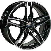 Диски AERO V2131 6.5 х 16 5*112 Et: 46 Dia: 57.1 черный с проточкой глянцевый
