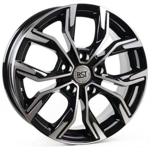 Диски RST R106 6.5 х 16 5*110 Et: 46 Dia: 63.3 черный с проточкой глянцевый