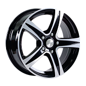 Диски Скад Sakura 6.5 х 15 5*112 Et: 35 Dia: 66.6 черный с проточкой глянцевый