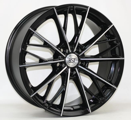 Диски RST R248 8 х 18 5*114,3 Et: 45 Dia: 67.1 черный с проточкой глянцевый