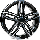 Диски AERO V2184 6 х 16 5*114,3 Et: 45 Dia: 67.1 черный с проточкой глянцевый